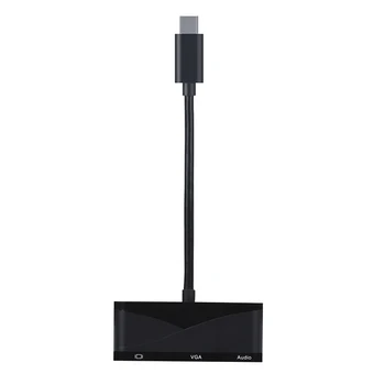 

New 2019 3-in-1 Thunderbolt USB Type C to HDMI VGA Audio Adapter USB 3.1 Type C to HDMI 4K*2K VGA Power Delivery