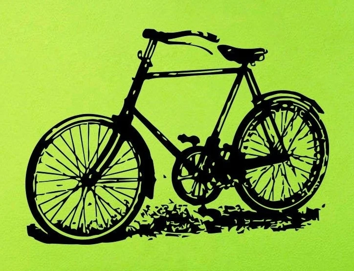 Bike Vinyl Wall Decal Sport Bicycle Cycle Bike Mural Art Wall Sticker