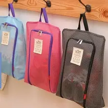 Портативные дорожные водонепроницаемые сетчатые сумки для хранения обуви