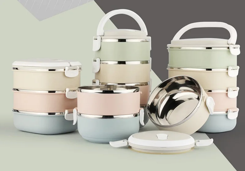 Portable Container For Food Storage Thermal Bento Box Japanese Style For Kids School Picnic Lunch Boxs Insulation Dinner Sets 9