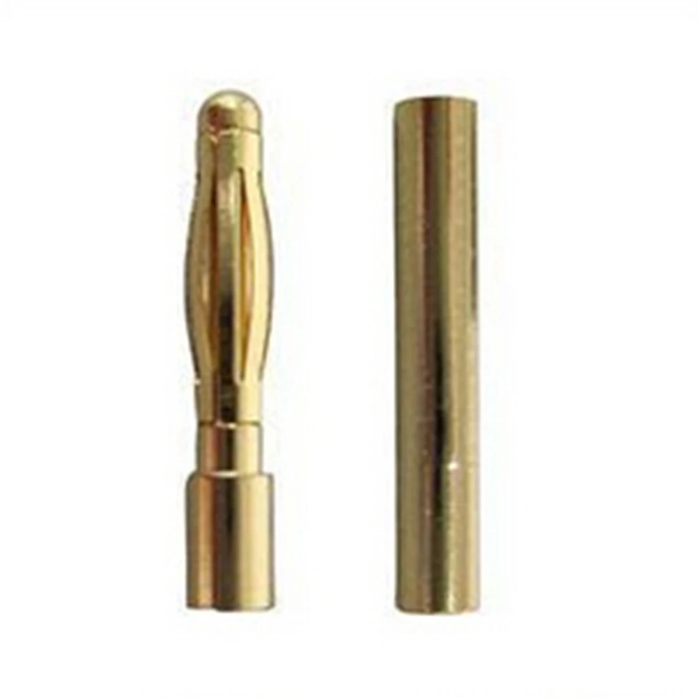 

Copper Brushless Motor High Quality Banana Plug 2mm Gold Bullet Connector Plated For ESC Battery High Quality 10 pair/lot