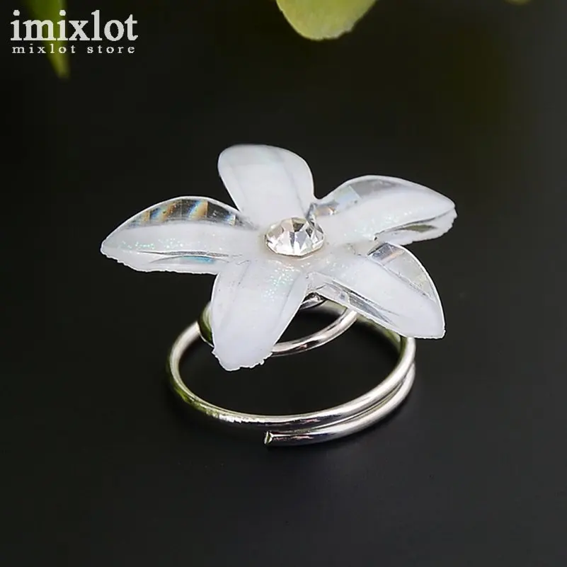 Hairpin Jewelry 12pcs Crystal Flower Wedding Bridal Hair Spin Pins