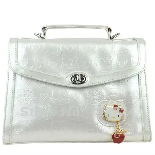Free Shipping Fashion Hello Kitty White Patent Leather