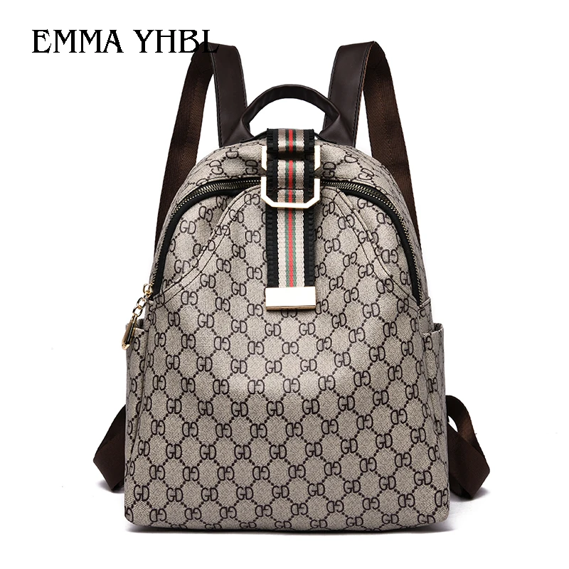 

EMMA YHBL New fashion Korean version of simple casual female bag college wind bag retro travel backpack