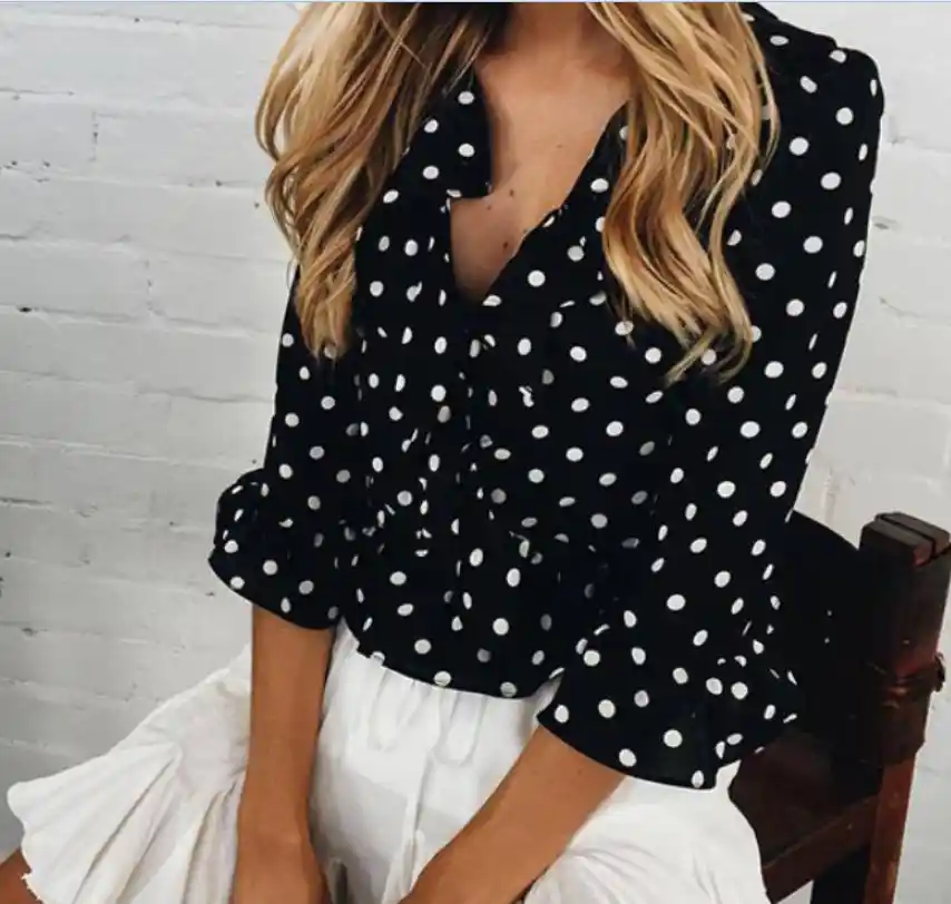 black and white polka dot tank top