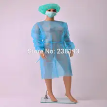 10 шт одноразовый хирургический халат тонкий и светильник пыли рабочая одежда, комбинезоны, одноразовые фартуки, медицинская одежда. Одежда для стерильных помещений