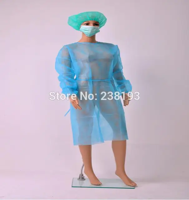 10 pcs disposable surgical gown thin and light dust clothes , overalls