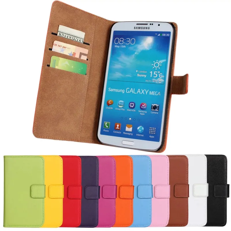 Для samsung Galaxy Mega Чехлы покрытие телефон кошелек кожаная сумка ...