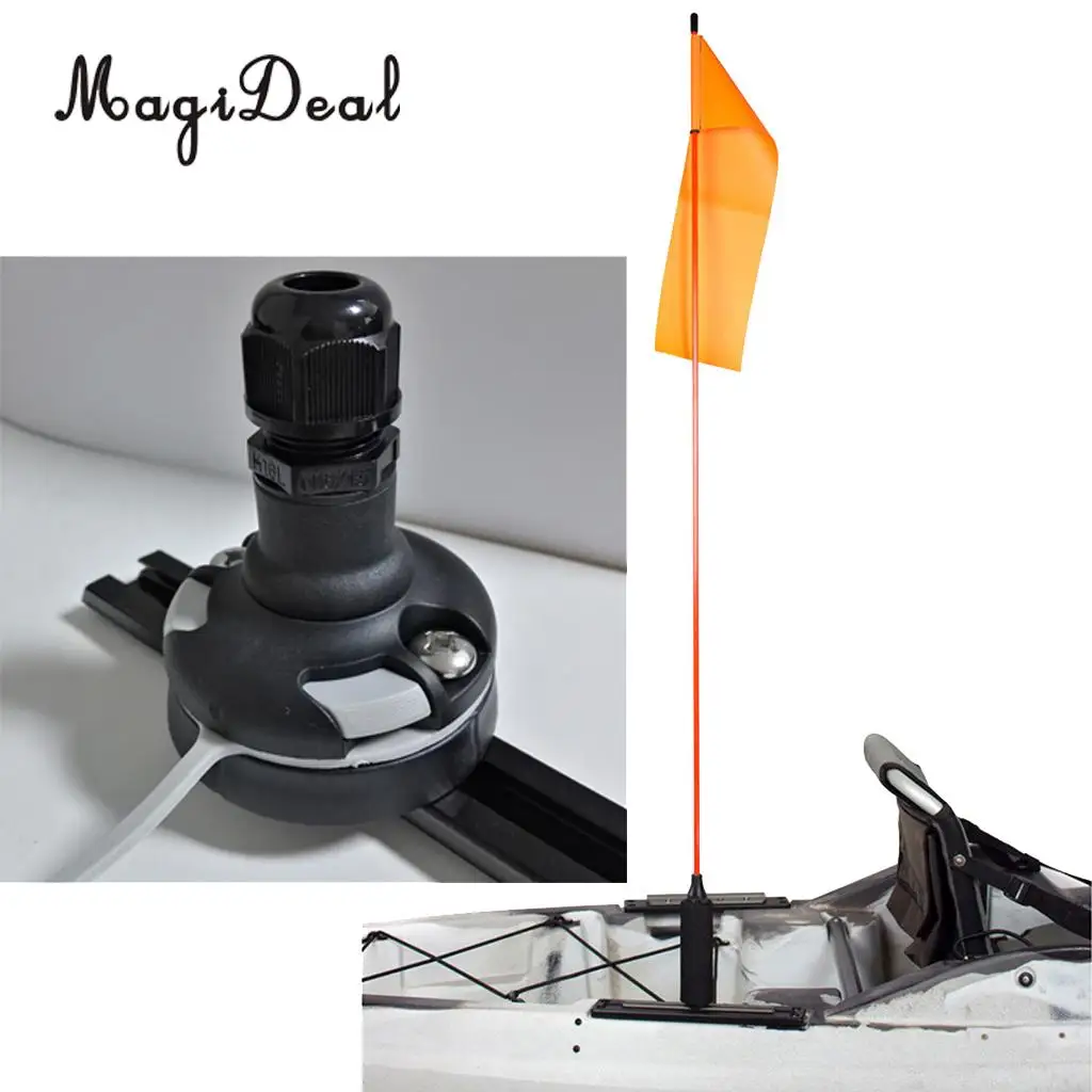 MagiDeal Durable Nylon Kayak Safety Flag Base Mount Replacement for DIY Marine Boat Canoe Dinghy Yacht Replacement Accessories