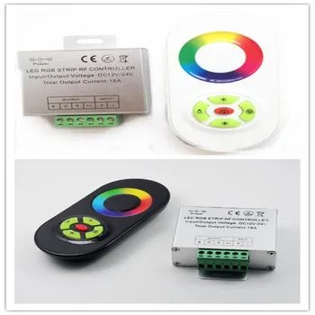 

RF Touch Panel Dimmer RGB Remote Controller 18A RGB Controller DC 12V-24V Wireless for 3528 5050 RGB LED Strip Light free ship