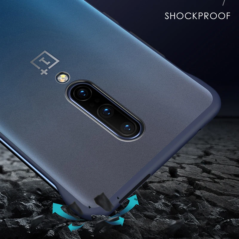 Чехол без рамки для Oneplus 7 Pro, Ультратонкий матовый, без отпечатков пальцев, без бампера, изогнутая задняя крышка для телефона 1+ 7 7 T, на ощупь