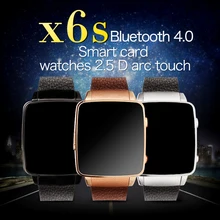 Neue uhr x6s smart watch hrm echt herzfrequenz bluetooth Lederarmband Smartwatch Für Android IOS Unterstützung SIM karte GPS