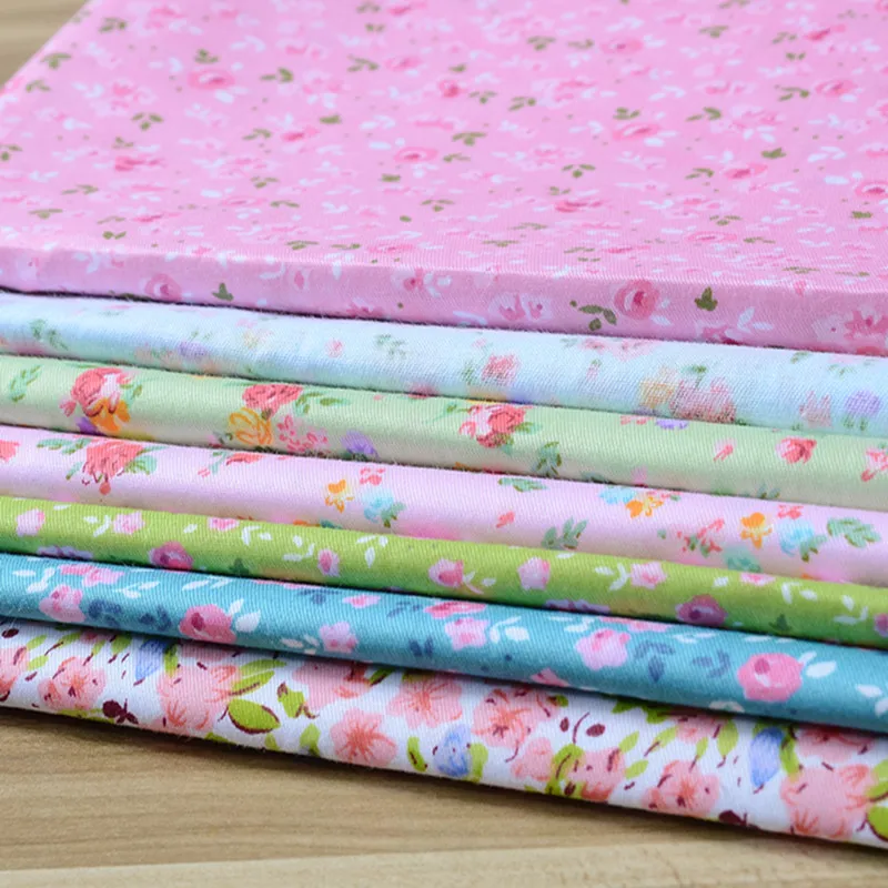 

7pcs 40*50cm Manual Cloth fabric Diy royal Vintage Rose Cotton Fabric For Sewing Quilting Patchwork Textile Doll Body Cloth