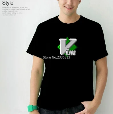 

Summer short sleeve Vim programmer T-shirt program code editor engineer culture geek personality male T shirt
