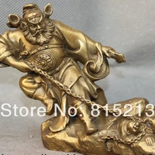 Bi00730 Китай Китайский Фэншуй латунь Чжун Куй chungkuel Бог поймать демон дьявол статуя