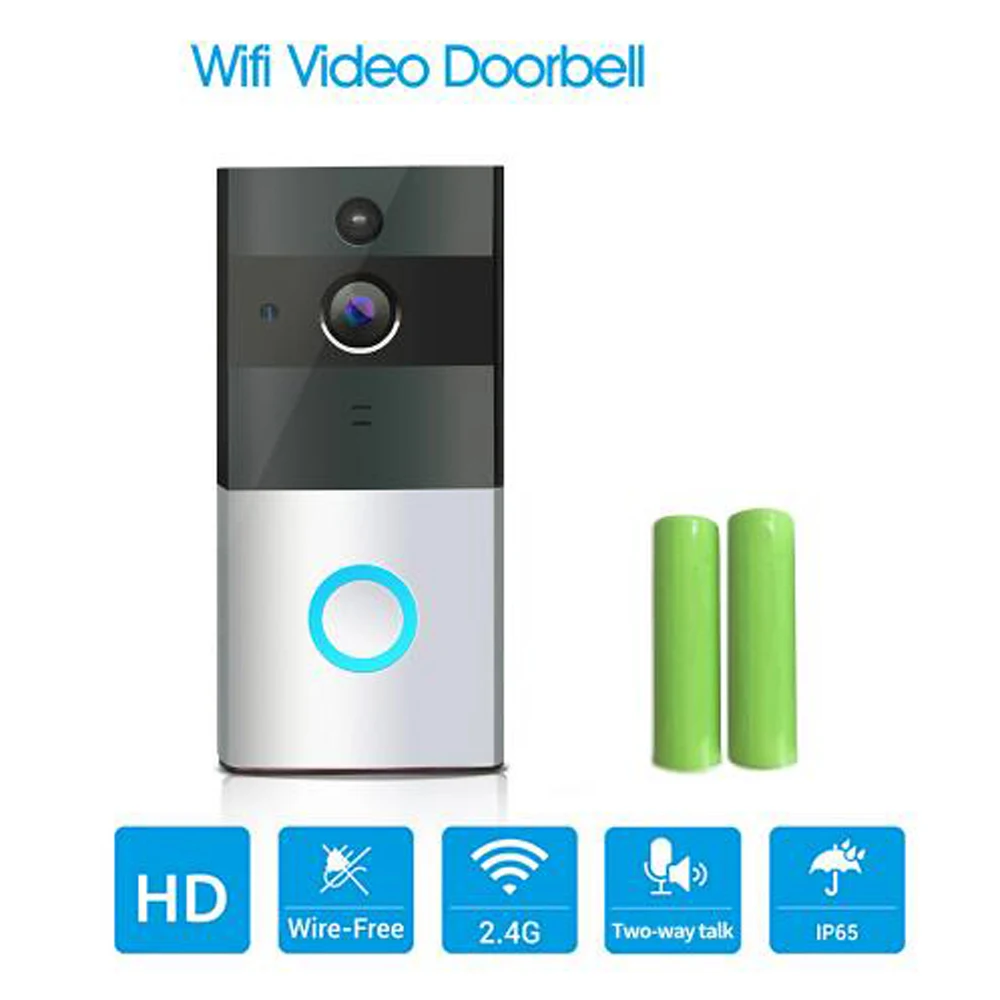 Hot sales Smart Home system Wireless WIFI Doorbell 720P video intercom Infrared night vision waterproof security camera Apps use