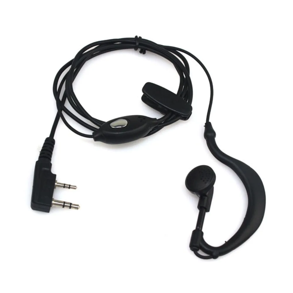 50pcs 2Pin PTT Earpiece Walkie Talkie Headset For KENWOOD BAOFENG UV-5R BF-888S RETEVIS H777 RT7 For QUANSHENG for PUXING TYT