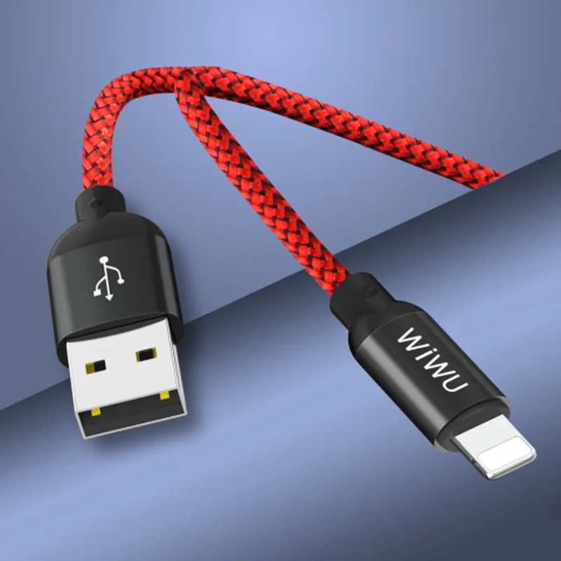 WIWU кабели для мобильных телефонов для быстрой зарядки Lightning 2,4 A USB кабель для передачи данных для iPhone X 8 8P 7 6 6S 5 se USB C кабель