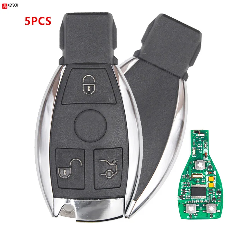 

Keyecu 5PCS/Lot KYDZ Smart Key 315MHz or 433MHZ 3 Button for Mercedes BENZ 2000+ Support NEC & BGA Keyless