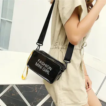 

New Women Girl Clear Crossbody Bag Fashion PVC Transparent Messenger Handbag Tote Purse Casual Shoulder Bags