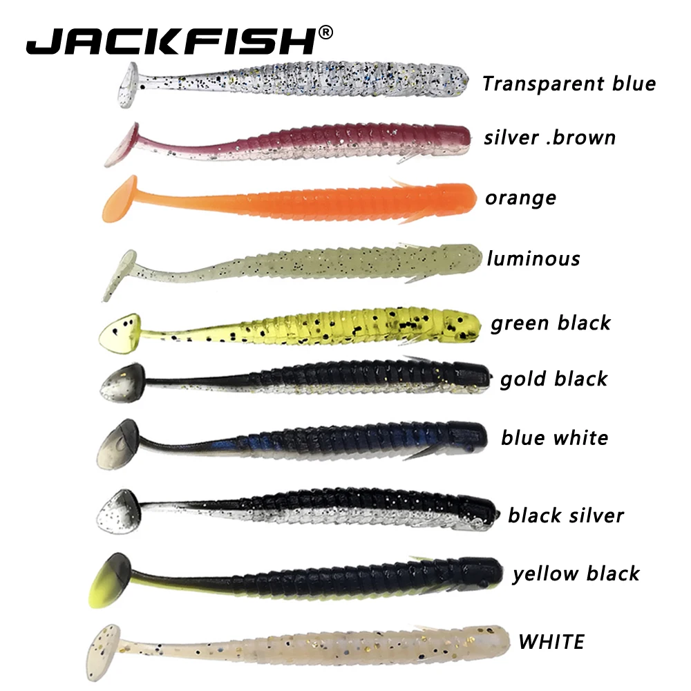 Джекфиш 10 шт. рыболовных мягких силиконовые приманки Шад 7 5 см 2g Swimbait яркие Щука