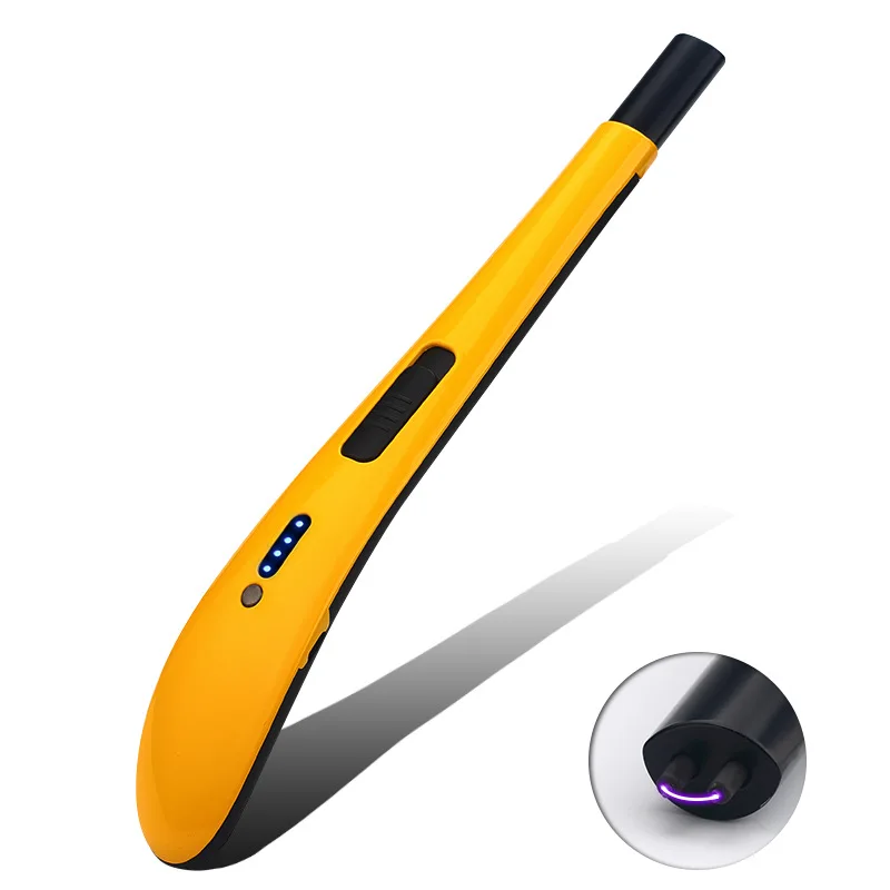 Günstig Neue Usb Plasma Arc Leichter für BBQ Power Display Bunte Elektrische Elektronische Feuerzeuge Große Gadget Geschenk für Männer Rauchen Leichter