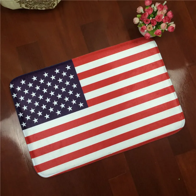 

Home Textile British Flag Carpet America Flag Mats Super Soft Flannel Carpet Living Room Foyer Carpet