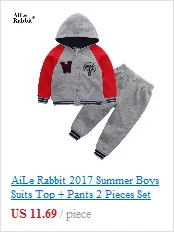 AiLe Rabbit/летние костюмы для мальчиков Топ и штаны комплект из 2 предметов, модная футболка без рукавов камуфляжные штаны детская одежда K1