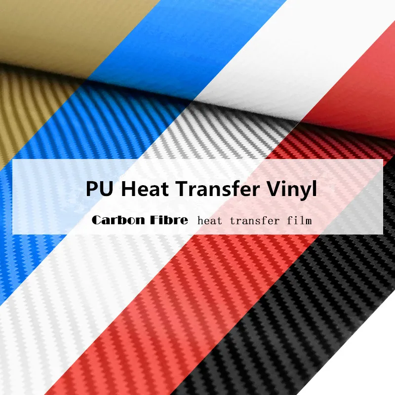 

Carbon Fibre Heat Transfer Vinyl 3D Visual HTV For Heat Press or Iron On 20"x20" (50cm x 50cm)