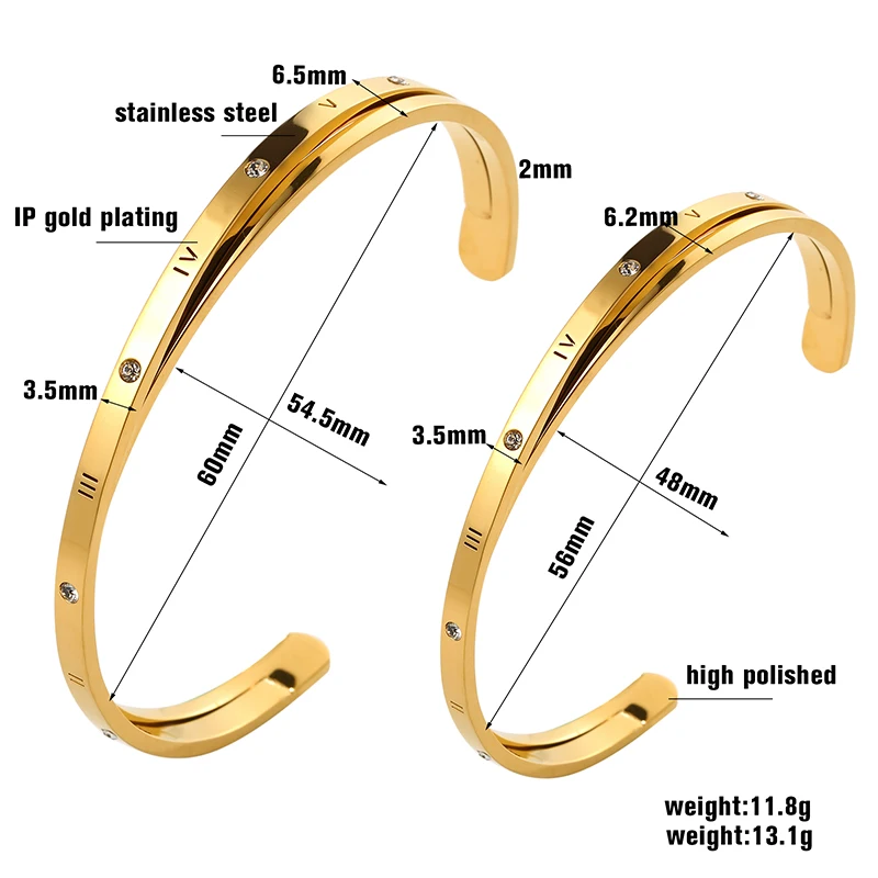 Роскошные 3 цвета, открытые браслеты-манжеты для женщин, 2 стиля, римские цифры с CZ дизайном, женские браслеты и браслеты, брендовые ювелирные изделия