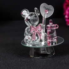 K5 стеклянный медведь соска для крещения Baby Shower Сувениры вечерние крестины раздача подарочные свадебные сувениры и подарок для гостей 30 шт
