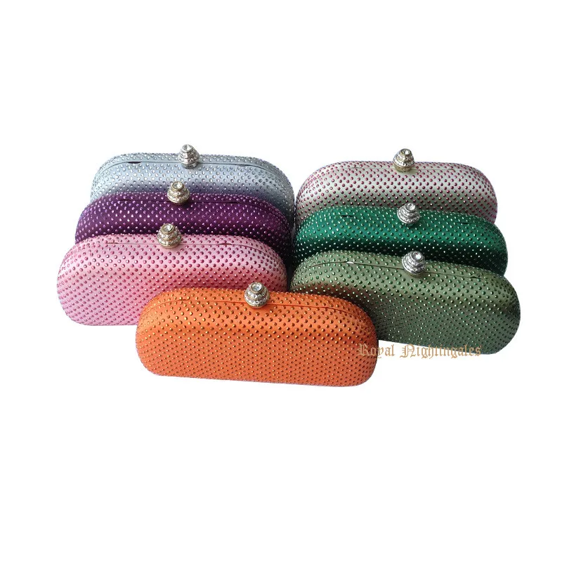Small Rhinestone Evening Bags and Evening Clutch for Womens Wedding Party Evening Purse and Handbags Purple