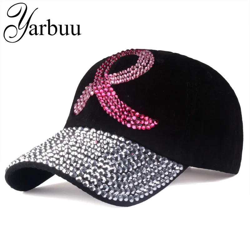[YARBUU] модные высококачественные бейсболки для мужчин и женщин Регулируемая хлопковая кепка со стразами джинсовая кепка