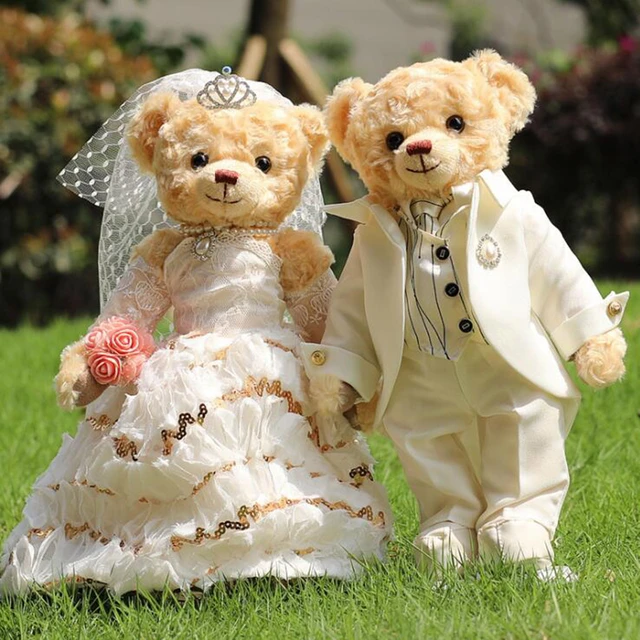 23CM New Style Luxury Gold Filigree Stuffed Teddy Bear Dolls Patch Bears  Plush Toys Best Gift for Children Kids Wedding Gifts - AliExpress