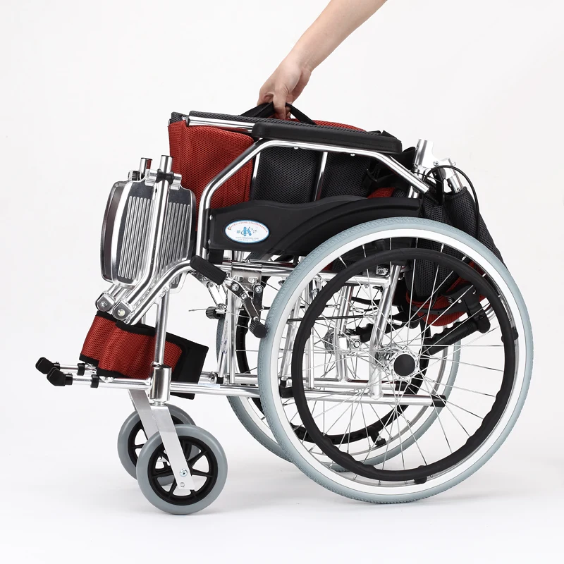 Kai Yang Aluminum Wheelchair With Foldable Backest For Elderly Portable Disabled Wheelchair Patient