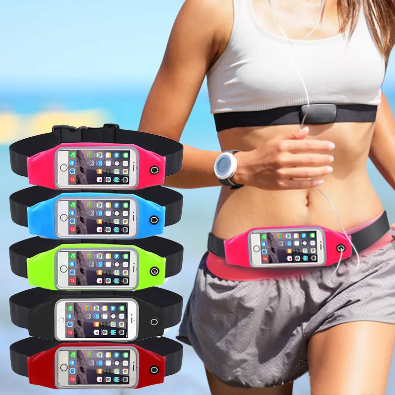 Universal Sport Waist Bag Screen Touching Waterproof Running Belt Pouch Mobile Phone Holder for iPhone 5 6 7 Plus For Samsung |