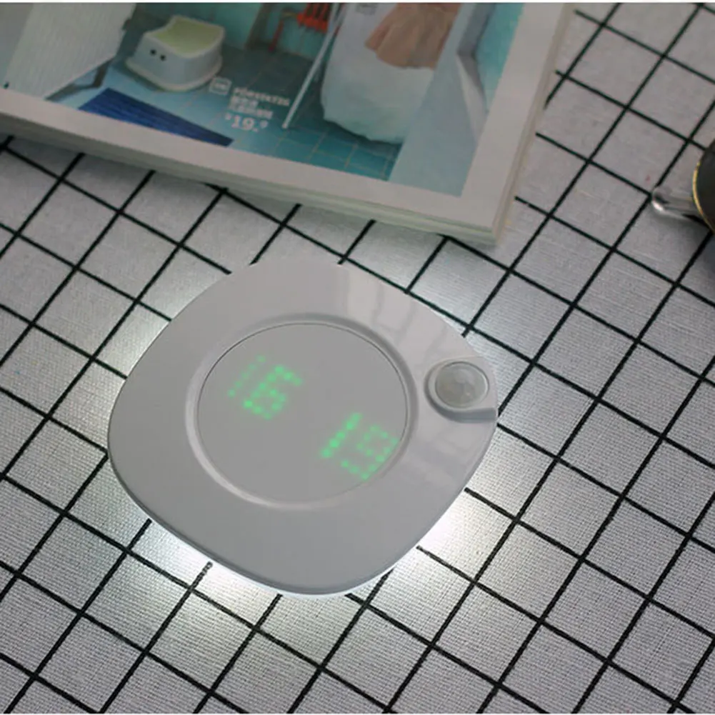 

LED Smart Night Light Human Body Induction Time Display Magnetic Wall Lamp for Bedroom MDJ998