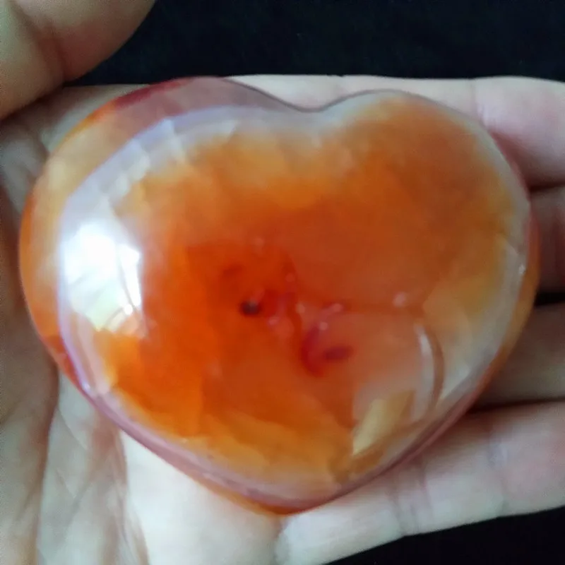 

Heart of love heart of agateHome decoration stone agate heart natural crystal palm plaything