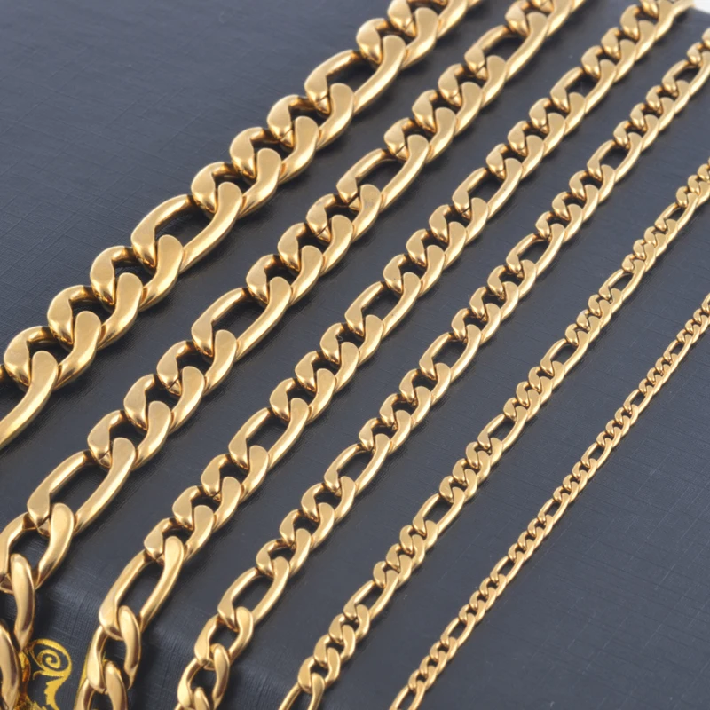 Мужская цепь плетения фигаро из нержавеющей стали ширина 6 0 мм|figaro chain|chain menlink chain |