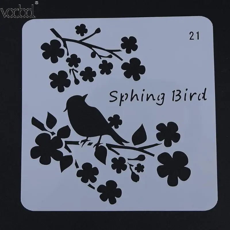 

Spring Bird DIY Craft Layering Stencils for Walls Scrapbooking Template Stamps Album Decorative Embossing Paper Crafts Hot Sale