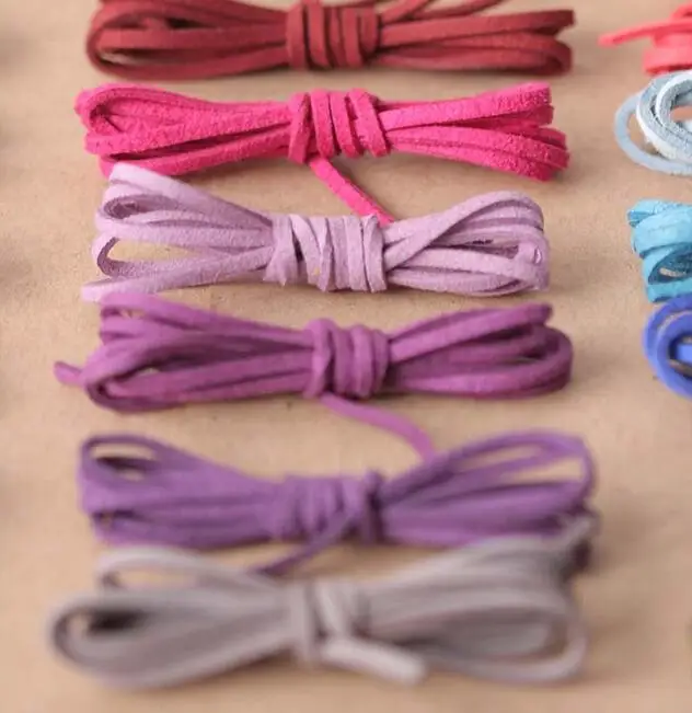 24 цвета DIY украшения ручной работы материалы аксессуар двухсторонняя замша кисточки плетеный Канат ширина 3 мм 20 м/лот S022p