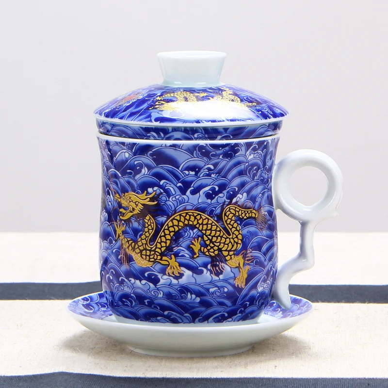 Китайская чайная чашка с драконом керамические чашки и кружки фильтром