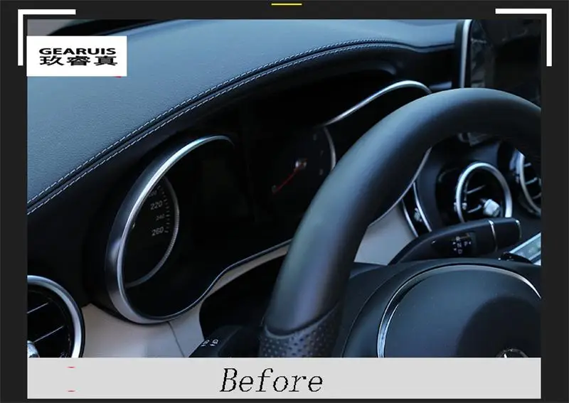 Стайлинга автомобилей приборной панели монитора Frame отделка украшения наклейки обложки для Mercedes Benz C Class W205 интерьер авто аксессуары