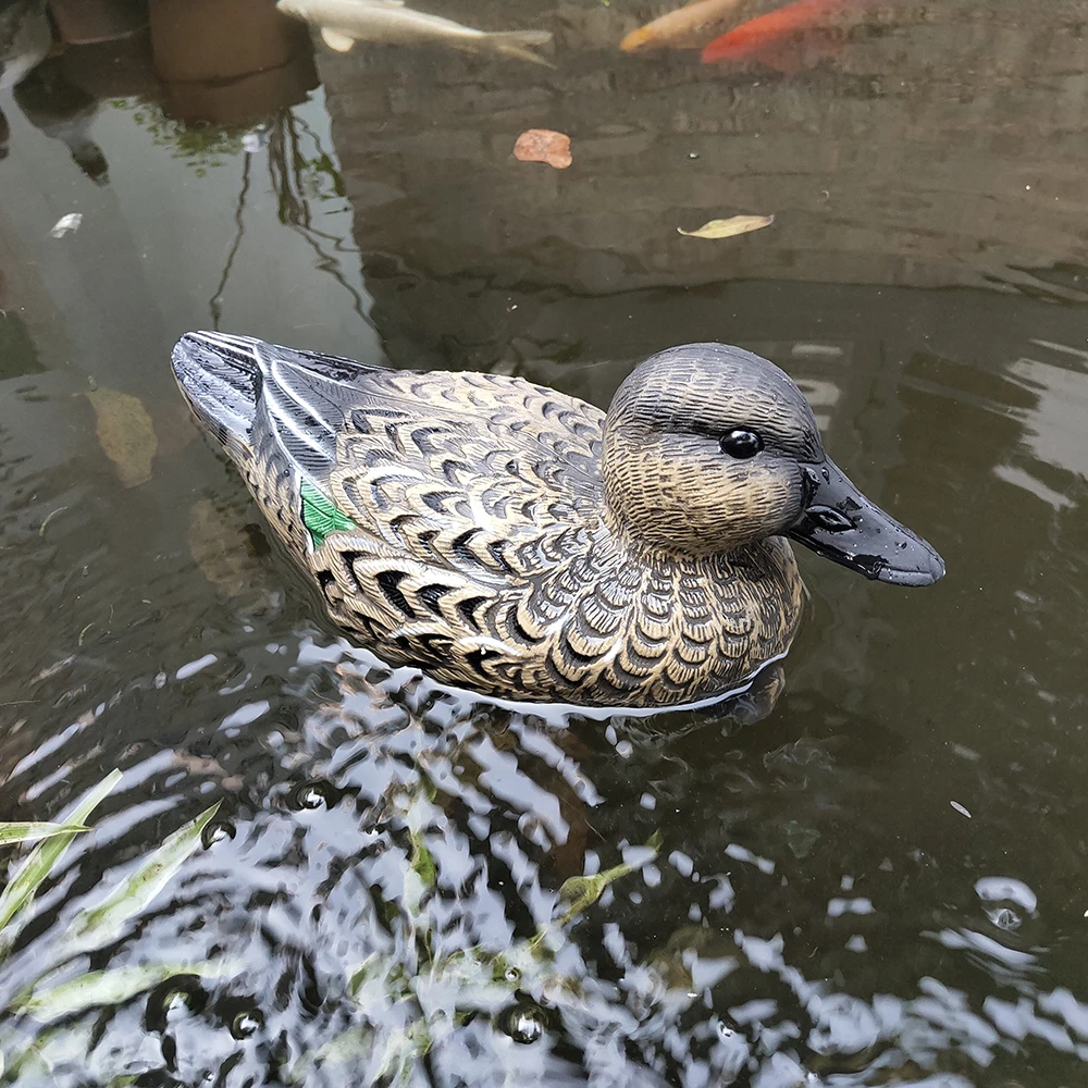 

3D Lifelike Duck Hunting Decoys Duck Hunting Simulation Bait with Keel Decoy Garden Pool Decoration Plastic Duck Decoys 1Pcs