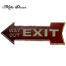 [Mike Decor] выход, винтажная Классическая картина со стрелами, ретро подарок, ремесло, необычный знак, декор для бара, YC-613, смешанный заказ