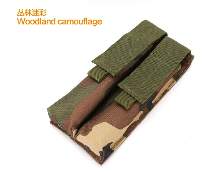 Тактический Двойной подсумок для P90 MOLLE Pouch UMP Mag Bag Airsoft Открытый Камуфляж Военный охотничий аксессуар - Цвет: Woodland Camo