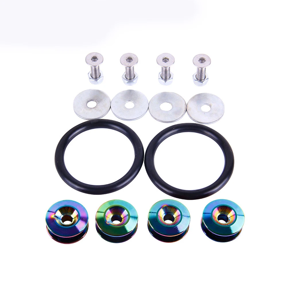 JDM Style Aluminum Bumper Quick Release Fasteners Fender Washers For Honda Civic Integra And Universal Car - Название цвета: Neo