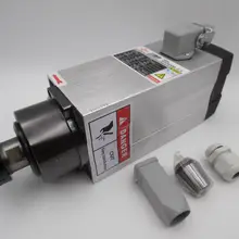 2.2KW ER25 мотор шпинделя четырехтактный двигатель с воздушные охлаждением 18000 об/мин 220 В переменного тока для деревообрабатывающий фрезерный станок с ЧПУ, GDZ93x82-2.2