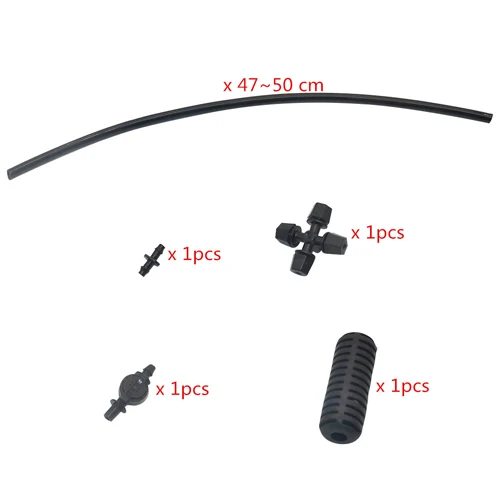 20 Sets Black Fogger Cross Misting Hanging Sprinkler Kits 4/7 mm hose air atomizing nozzle misting system Irrigation 