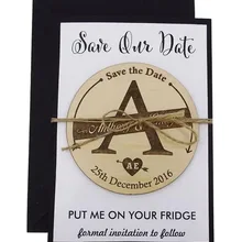 Персонализировать спасибо сердца Свадебные деревянный сохранить Дата магниты деревенский, пользовательские свадьба сохранить дату подарки